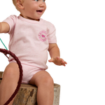 RINGERS WESTERN BABIES SHORT SLEEVE ROMPER - PASTEL PINK
