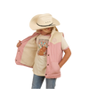 RINGERS WESTERN KYNUNA KIDS PUFFER VEST - PINK/OFF WHITE
