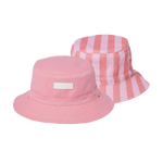 CRYWOLF REVERSIBLE BUCKET HAT - FLAMINGO STRIPE