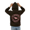 RINGERS WESTERN SIGNATURE BULL KIDS PULLOVER HOODIE - CHARCOAL & ROSEY