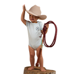 RINGERS WESTERN BABIES SHORT SLEEVE ROMPER - SKY BLUE