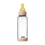 BIBS GLASS BABY BOTTLE COMPLETE SET LATEX - BLUSH