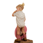 RINGERS WESTERN BABIES  SHORT SLEEVE WORK SHIRT ROMPER - BEIGE