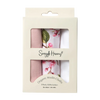 SNUGGLE HUNNY SMALL MUSLIN CLOTHS 3 PACK - CHERRY BLOSSOM/MILK/FAIRYTALE