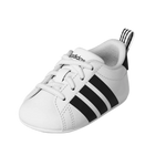 ADIDAS INFANT GRAND COURT CRIB WHITE / BLACK STRIPE