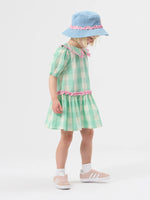 GOLDIE + ACE CHAMBRAY FRILL BUCKET HAT