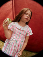 GOLDIE + ACE ANTIQUE STRIPE STRAWBERRY FLO SMOCKED DRESS