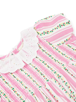 GOLDIE + ACE ANTIQUE STRIPE STRAWBERRY FLO SMOCKED DRESS