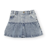 GOLDIE + ACE PINTRIPE PEPLUM DENIM SKIRT