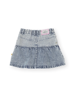 GOLDIE + ACE PINTRIPE PEPLUM DENIM SKIRT
