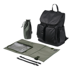 OIOI SIGNATURE NAPPY BACKPACK - BLACK WEATHERPROOF