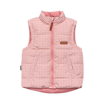 CRYWOLF REVERSIBLE ECO-VEST ROSE GINGHAM