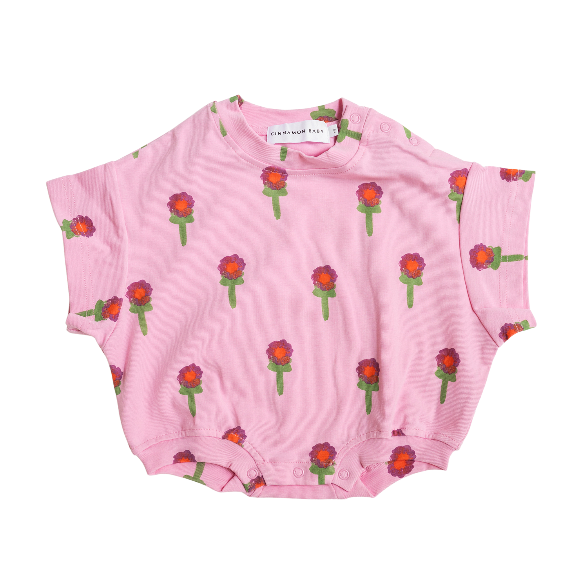 CINNAMON BABY X ARLO FLOWER T-SHIRT ROMPER