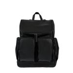 OIOI SIGNATURE NAPPY BACKPACK - JET BLACK GENUINE LEATHER