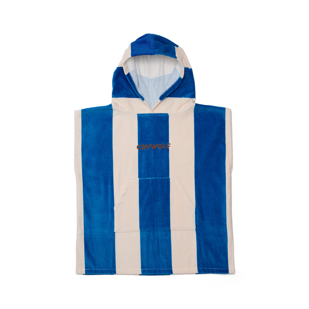 CRYWOLF HOODED TOWEL DEEP SEA STRIPE