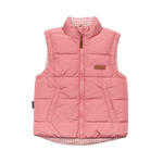 CRYWOLF REVERSIBLE ECO-VEST ROSE GINGHAM