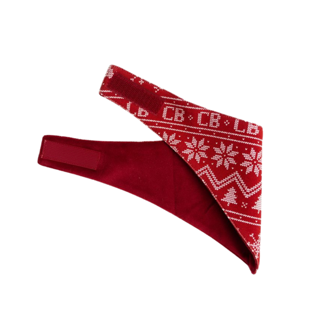 CINNAMON BABY PET CHRISTMAS BANDANA - RED
