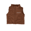 CINNAMON BABY PUFFER VEST -  CHOCOLATE