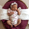 SNUGGLE HUNNY CHERRY BLOSSOM SHORT SLEEVE BODYSUIT WITH FRILL