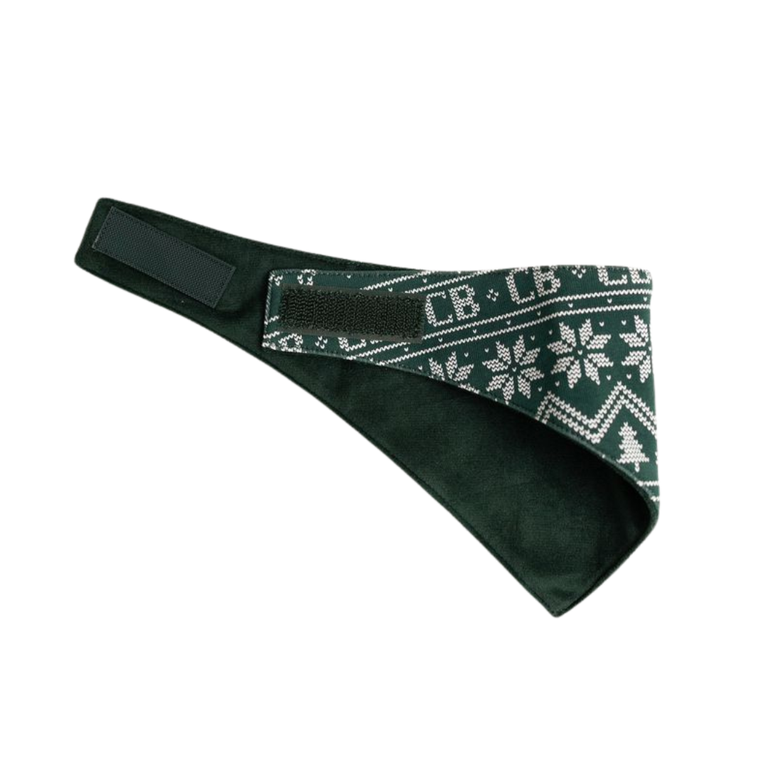 CINNAMON BABY PET CHRISTMAS BANDANA - GREEN