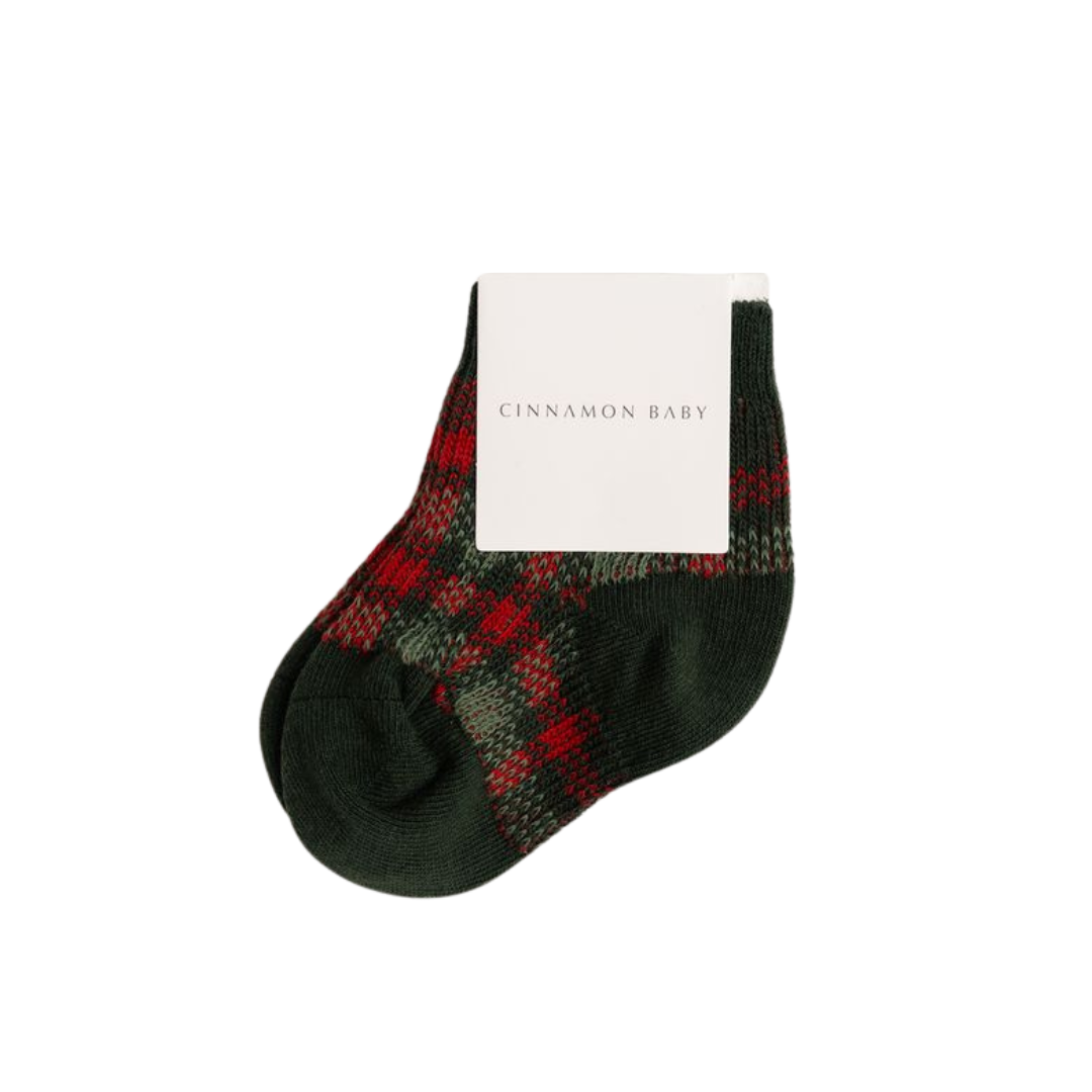 CINNAMON BABY PLAID SOCKS