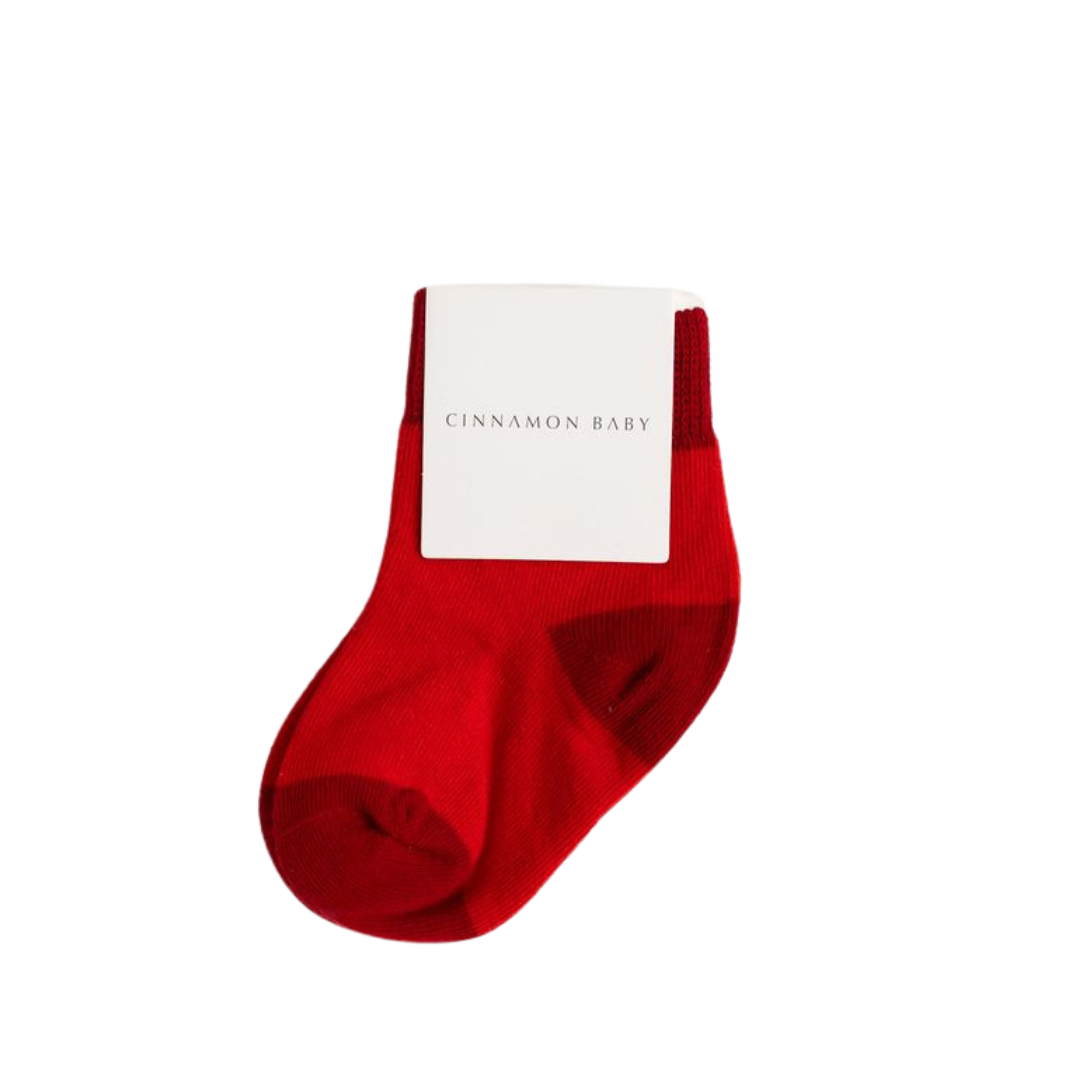 CINNAMON BABY SOCKS - RED