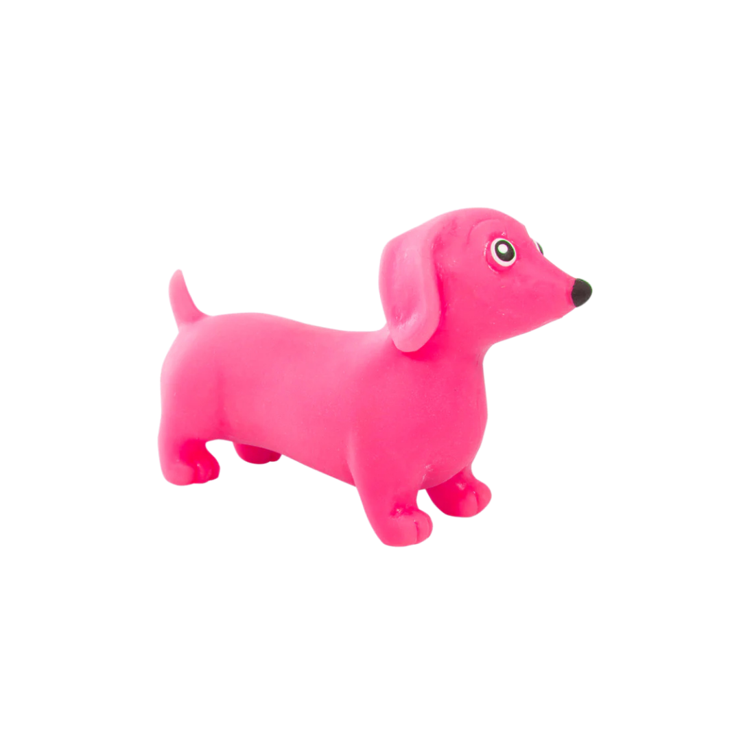 DISCOVERY ZONE STRETCHY SAUSAGE DOG - NEON