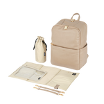 OIOI MULTITASKER NAPPY BACKPACK - OAT VEGAN LEATHER