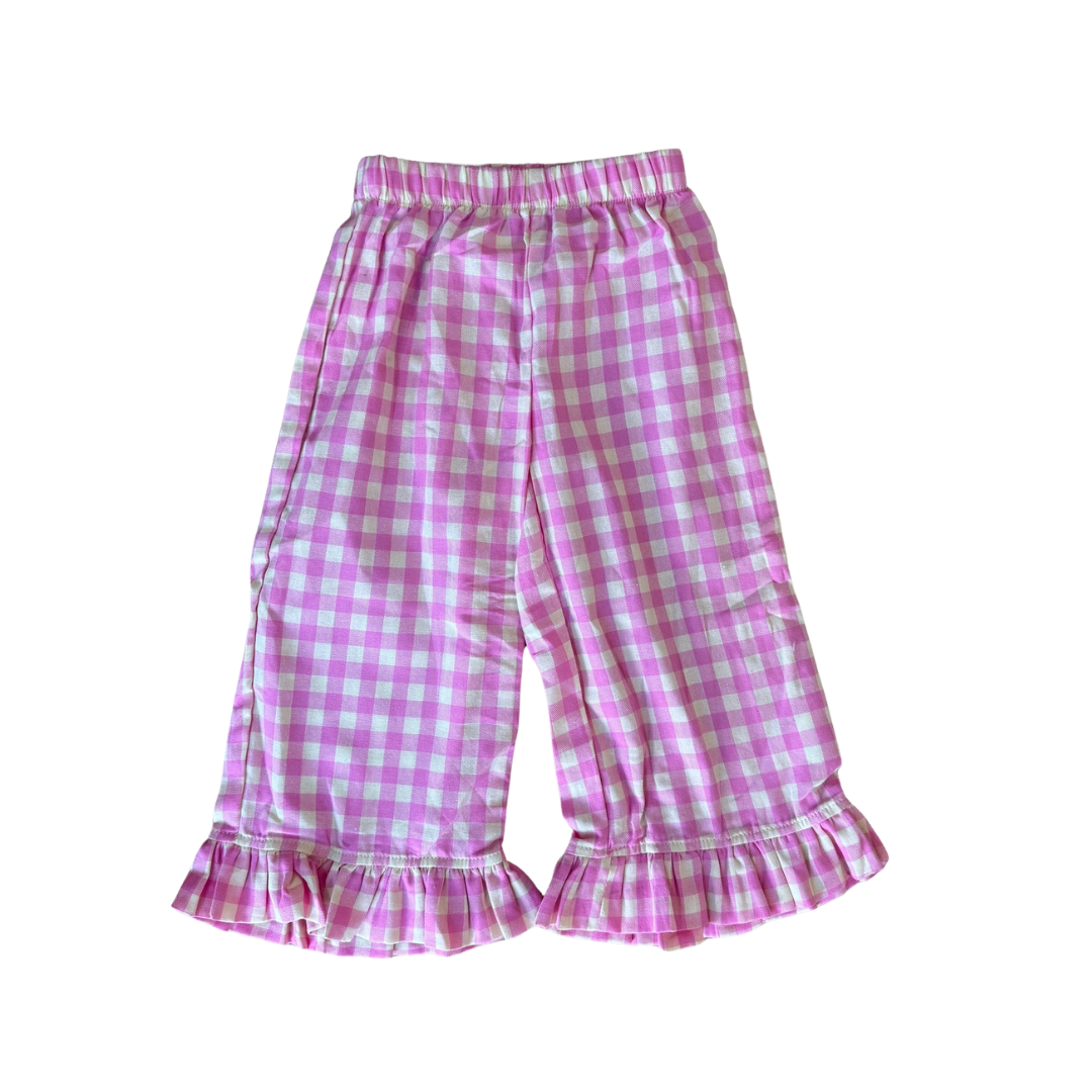 DEAR DARCY GINGHAM PANTS - PINK & YELLOW