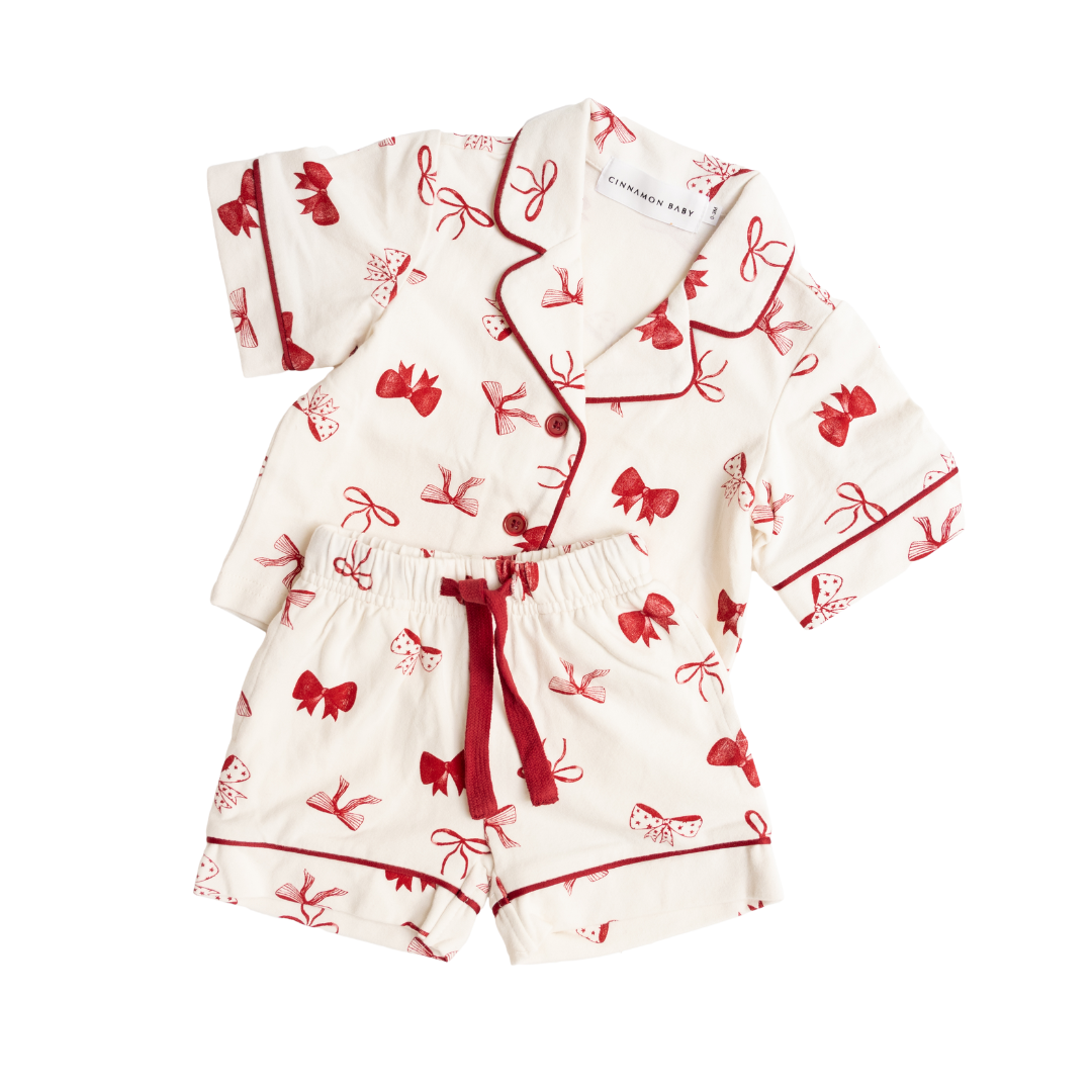 CINNAMON BABY BOW PYJAMAS