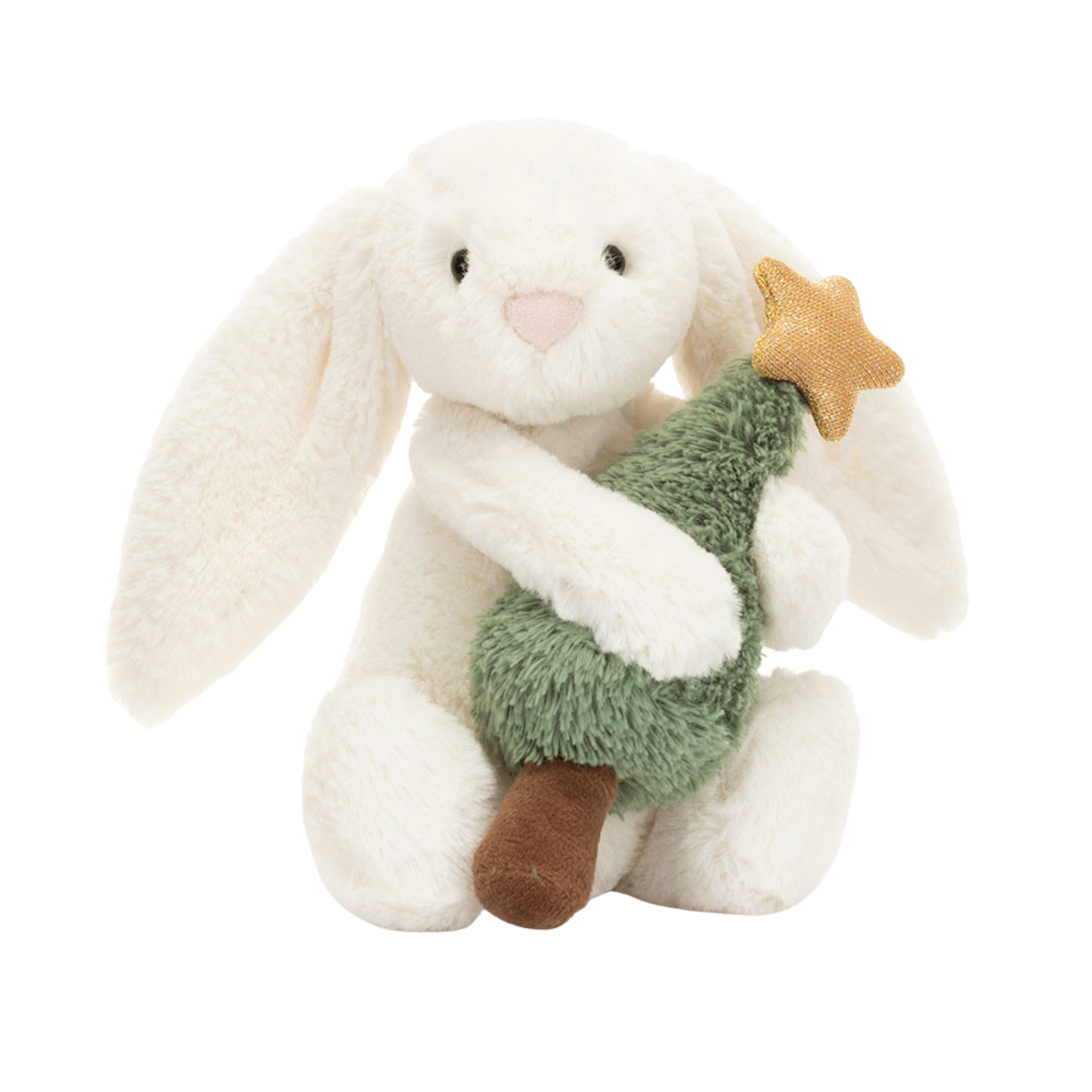 JELLYCAT BASHFUL BUNNY WITH CHRISTMAS TREE