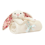 JELLYCAT BLOSSOM CREAM BUNNY BERRY BLANKIE
