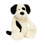 JELLYCAT BASHFUL RUFFERTY BLACK & CREAM PUPPY