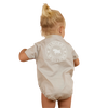 RINGERS WESTERN BABIES  SHORT SLEEVE WORK SHIRT ROMPER - BEIGE