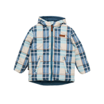 CRYWOLF REVERSIBLE ECO-PUFFER - BLUE PLAID