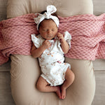 SNUGGLE HUNNY BUTTERFLY SHORT SLEEVE BODYSUIT WITH FRILL
