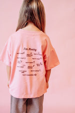 DEAR DARCY I'M PRETTY TEE - PINK & BROWN