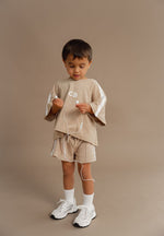 CINNAMON BABY TERRY TRACK SET - OAK