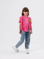 GOLDIE + ACE ESSENTIAL LOGO T-SHIRT - PINK