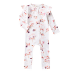 SNUGGLE HUNNY CAROUSEL SNUGGLESUIT CONVERTIBLE ROMPER WITH FRILL