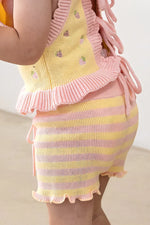 POSS & SOSS STRIPE SHORTS - PINK LEMONADE
