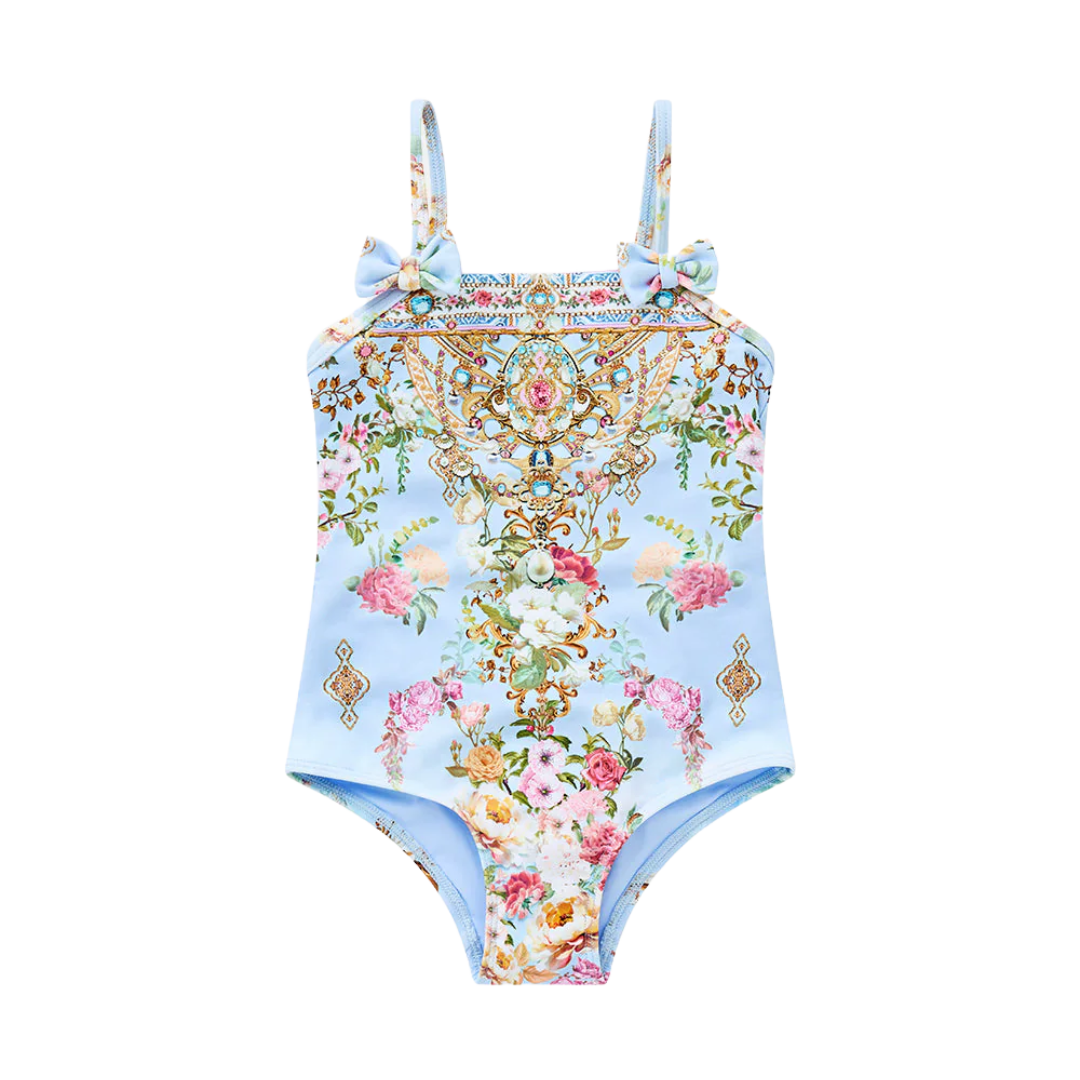 CAMILLA BABIES STRAIGHT NECK ONE PIECE WITH BOWS