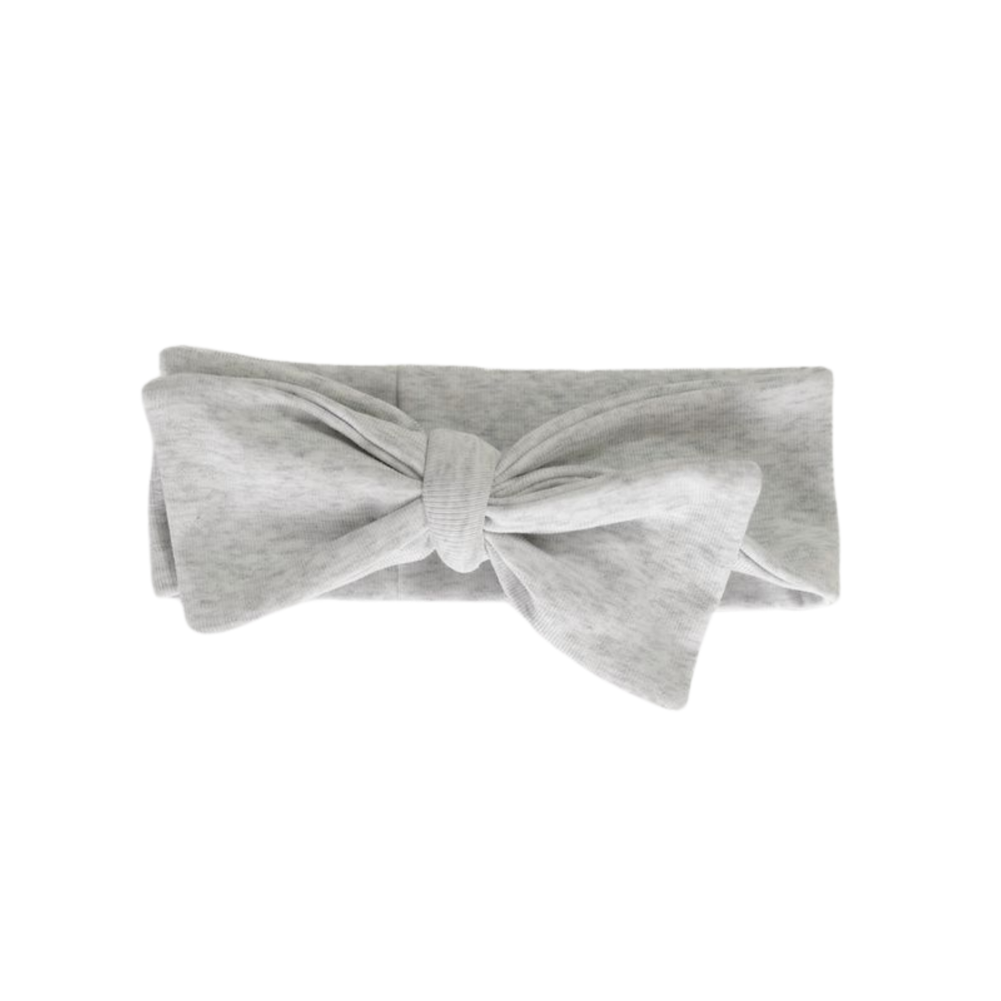 CINNAMON BABY GREY MARLE STRETCH BOW