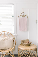 SNUGGLE HUNNY BLUSH PINK DIAMOND KNIT BLANKET