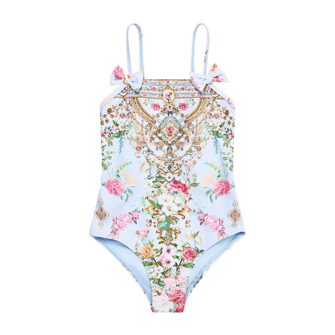CAMILLA KIDS STRAIGHT NECK ONE PIECE WITH BOWS