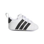 ADIDAS INFANT GRAND COURT CRIB WHITE / BLACK STRIPE
