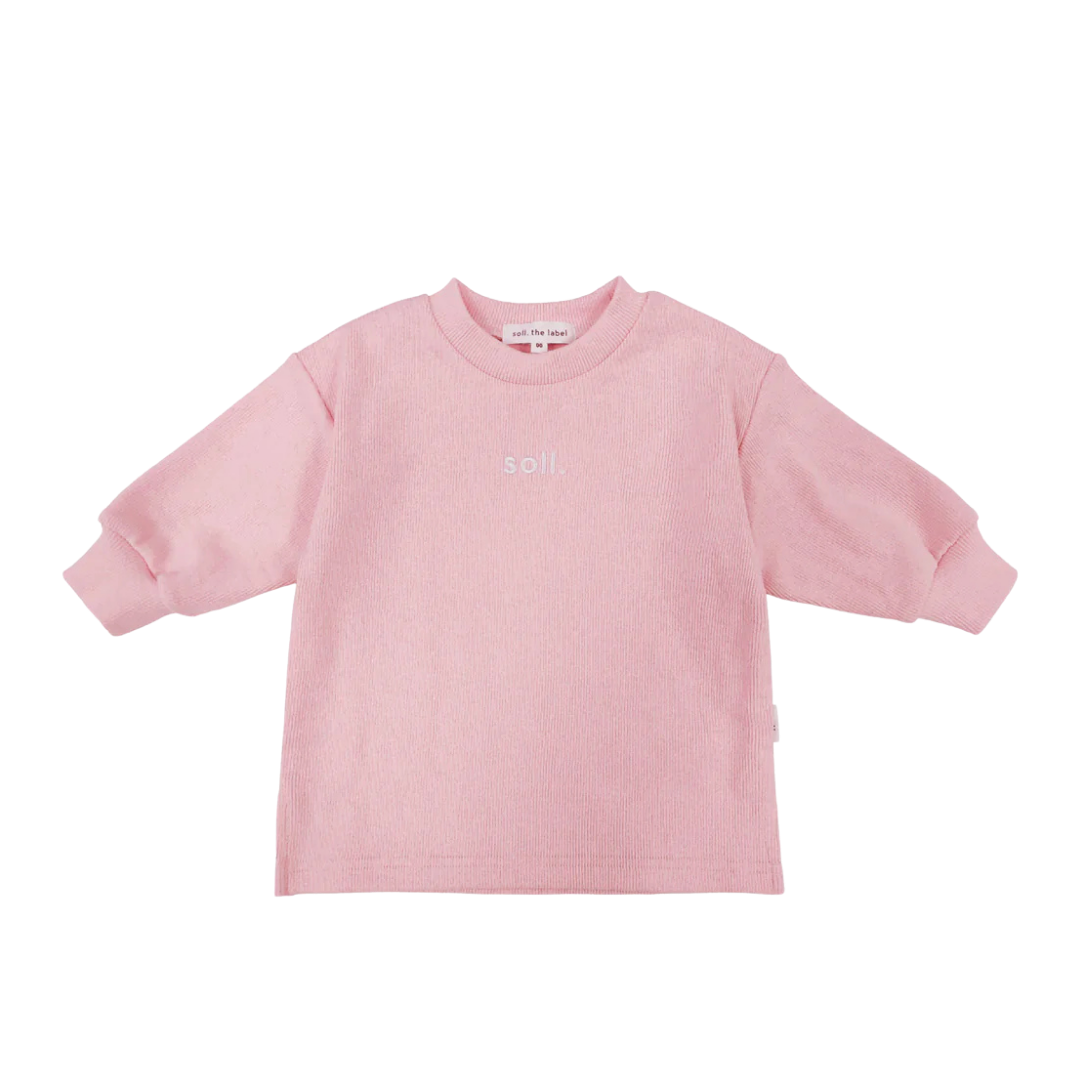 SOLL RIBBED LONG SLEEVE - PINK