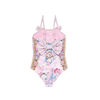 CAMILLA KIDS STRAIGHT NECK ONE PIECE WITH BOWS - PALATIAL PASTELS