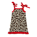 POSS & SOSS FLORENCE TIE DRESS - LEOPARD