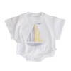 CINNAMON BABY SAILBOAT T-SHIRT ROMPER